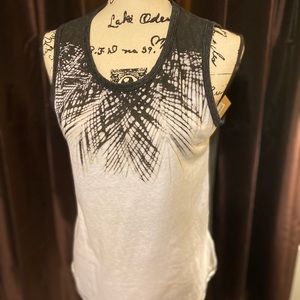 NWT Rachel Roy grey and white tank top